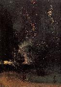 James Abbott McNeil Whistler Nocturne in Black and Gold The Falling Rocket USA oil painting artist